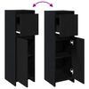 vidaXL Bathroom Cabinet Black Oak 30 x 30 x 95 cm Engineered Wood