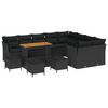 vidaXL Garden Sofa Set 13 pcs Black Poly Rattan