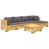 vidaXL 6 Piece Garden Lounge Set with Cushions Solid Teak Wood