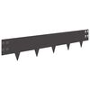 vidaXL Lawn Edging 10 pcs 100 x 20 cm Steel Black