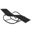 vidaXL Rocking Sun Loungers 2 pcs Black Steel and Textilene