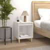 vidaXL Bedside Cabinet High Gloss White 40x35x50 cm Engineered Wood