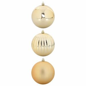 vidaXL Christmas Bauble Set XXL 3 pcs Gold &Oslash; 25 cm Plastic