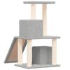 vidaXL Cat Tree with Sisal Scratching Posts Light Grey 82 cm
