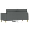 vidaXL 2-Seater Sofa Dark Grey 140 cm Fabric