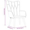 vidaXL Relaxing Chair with a Stool Cream Fabric