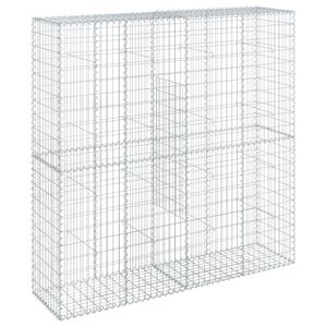 vidaXL Gabion Basket with Cover 200x50x200 cm Galvanised Iron