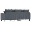 vidaXL 3-Seater Sofa Dark Grey 180 cm Velvet