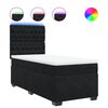vidaXL Box Spring Bed with Mattress Black King Single Velvet