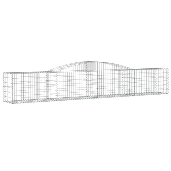 vidaXL Arched Gabion Baskets 5 pcs 400x50x60/80 cm Galvanised Iron