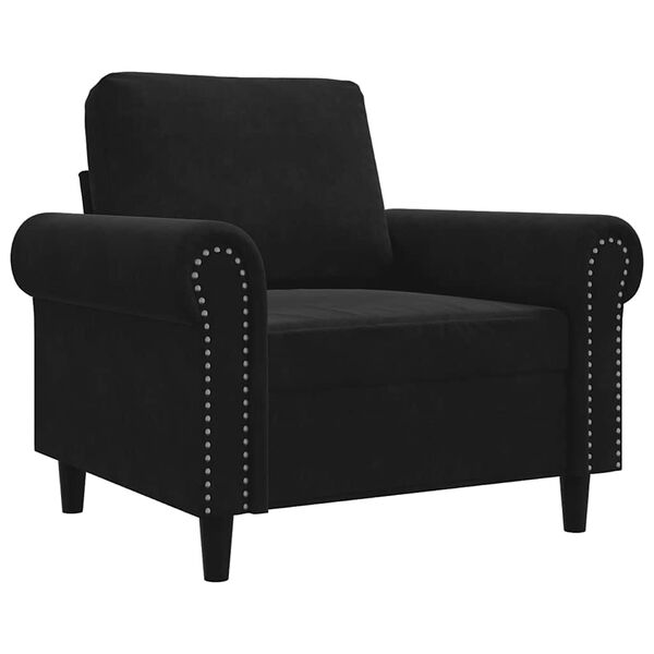 vidaXL Sofa Chair Black 60 cm Velvet