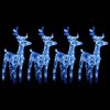 vidaXL Christmas Reindeers 4 pcs Blue 160 LEDs Acrylic