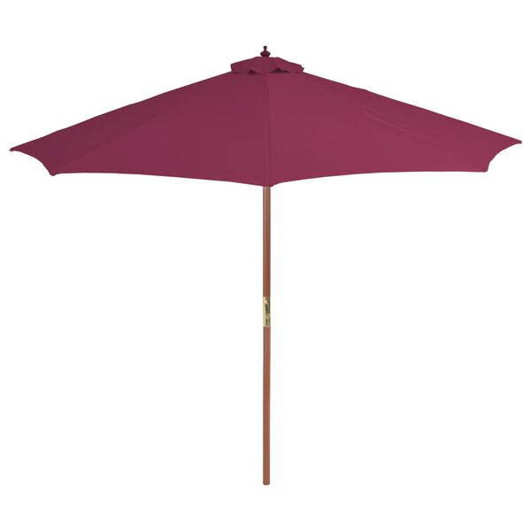 vidaXL Garden Parasol with Wooden Pole 300 cm Bordeaux Red