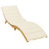 vidaXL Sun Lounger Cushion Cream 200x50x3cm Oxford Fabric
