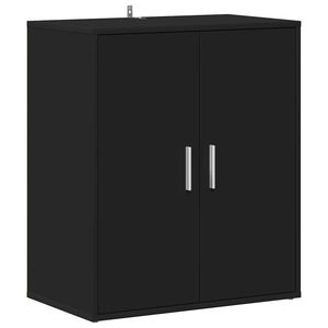 vidaXL Shoe Cabinet Black 60x35x70 cm Engineered Wood