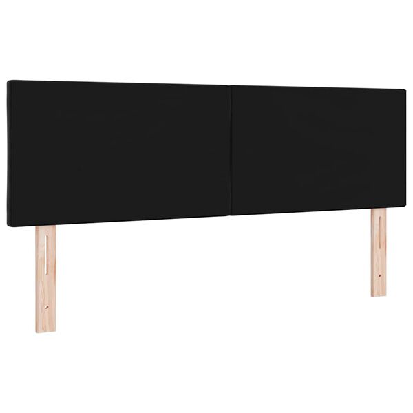 vidaXL Headboard Height Adjustable with Headboard Black 144 cm Velvet