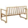 vidaXL 2 Seater Garden Sofa with Cushions Bamboo