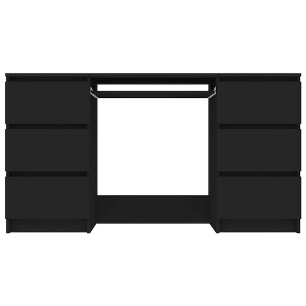 vidaXL Writing Desk Black 140x50x77 cm Engineered Wood