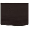 vidaXL Bathroom Countertop Dark Brown 60x60x(2-4) cm Treated Solid Wood