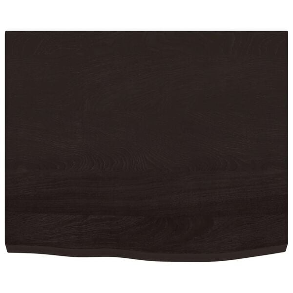 vidaXL Bathroom Countertop Dark Brown 60x60x(2-4) cm Treated Solid Wood