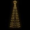vidaXL LED Christmas Tree with Spikes 220 LEDs Warm White 180 cm