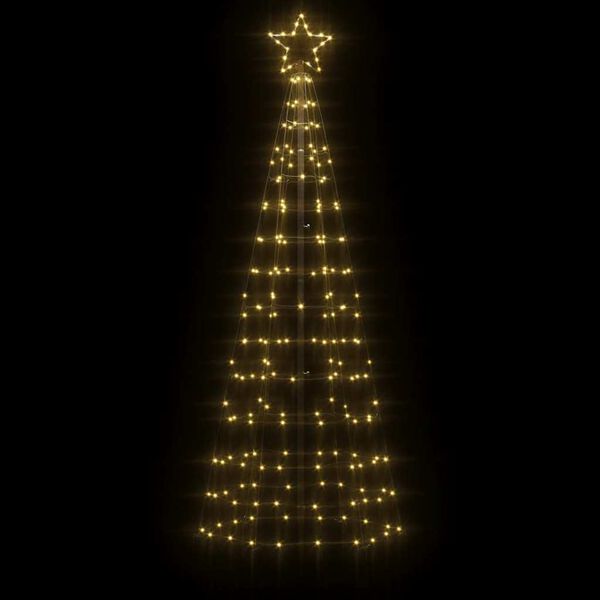 vidaXL LED Christmas Tree with Spikes 220 LEDs Warm White 180 cm