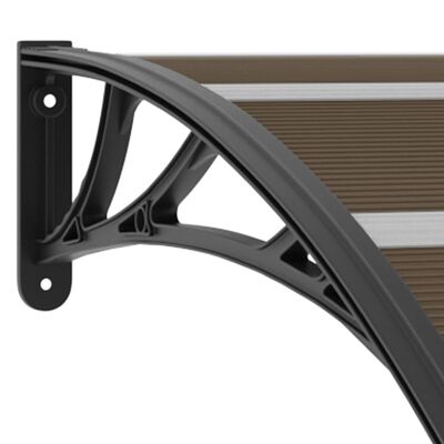 vidaXL Door Canopy Black 300x100 cm PC