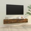 vidaXL Wall TV Cabinets 2 pcs Smoked Oak 100x30x30 cm Engineered Wood