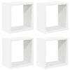 vidaXL Wall Cube Shelves 4 pcs White 26x15x26 cm