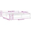 vidaXL Bed Frame without Mattress White Solid Wood 180x200 cm Super King