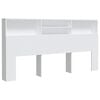 vidaXL Headboard Cabinet White 200x19x103,5 cm