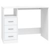 vidaXL Desk with Drawers White 102x50x76 cm Engineered Wood