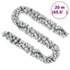 vidaXL Christmas Garland with LEDs&Flocked Snow Green 20 m PVC