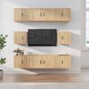 vidaXL 8 Piece TV Cabinet Set Sonoma Oak Engineered Wood