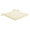 vidaXL Garden Chairs 2 pcs with Cream Cushions Solid Teak Wood