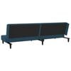 vidaXL 2-Seater Sofa Bed with Two Pillows Black Velvet