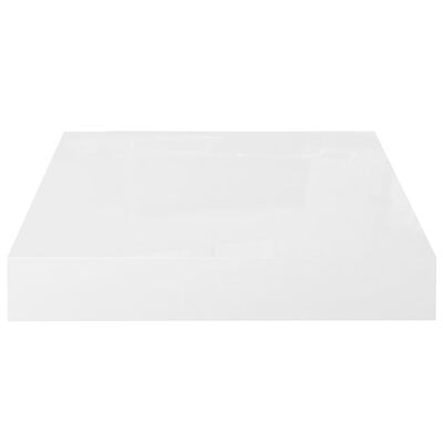 vidaXL Floating Wall Shelves 4 pcs High Gloss White 23x23.5x3.8 cm MDF