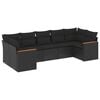 vidaXL Patio Sofa Set 7-Seaters Black