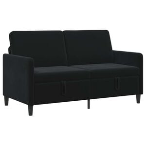 vidaXL Sofa With Storage Black 152 x 78 x 87 cm Polyester