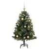 vidaXL Artificial Hinged Christmas Tree 150 LEDs & Ball Set 150 cm