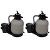 vidaXL Sand Filter Pump | Set of 2 | Black, Grey | Reinforced Plastic | Medium