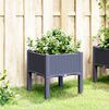 vidaXL Garden Planter with Legs Blue Grey 40x40x42 cm PP