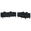 vidaXL 2 Piece Sofa Set with Pillows Black Velvet