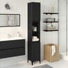 vidaXL Bathroom Cabinet Black Oak 30 x 30 x 190 cm Engineered Wood