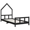 vidaXL Kids Bed Frame Black 90x190 cm Solid Wood Pine