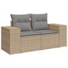 vidaXL 5 Piece Garden Sofa Set with Cushions Beige Poly Rattan