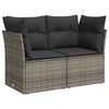 vidaXL 10 Piece Garden Sofa Set with Cushions Grey Poly Rattan