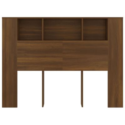 vidaXL Headboard Cabinet Brown Oak 140x18.5x104.5 cm