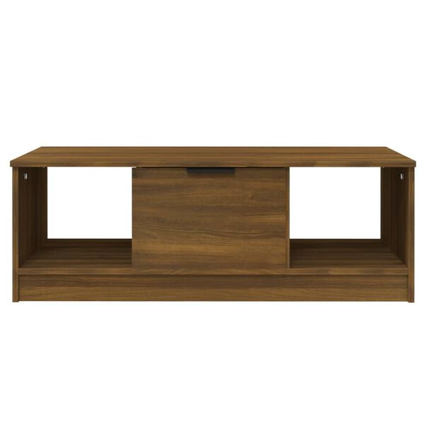 vidaXL Coffee Table Brown Oak 102x50x36 cm Engineered Wood