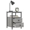 vidaXL Bedside Cabinet Grey Sonoma 34x35.5x50 cm Engineered Wood